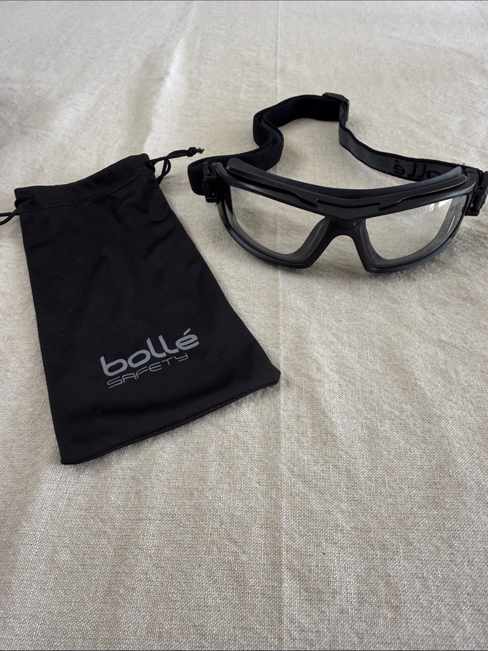 Bolle Safety Tactical Protective Goggles Clear Lens Black